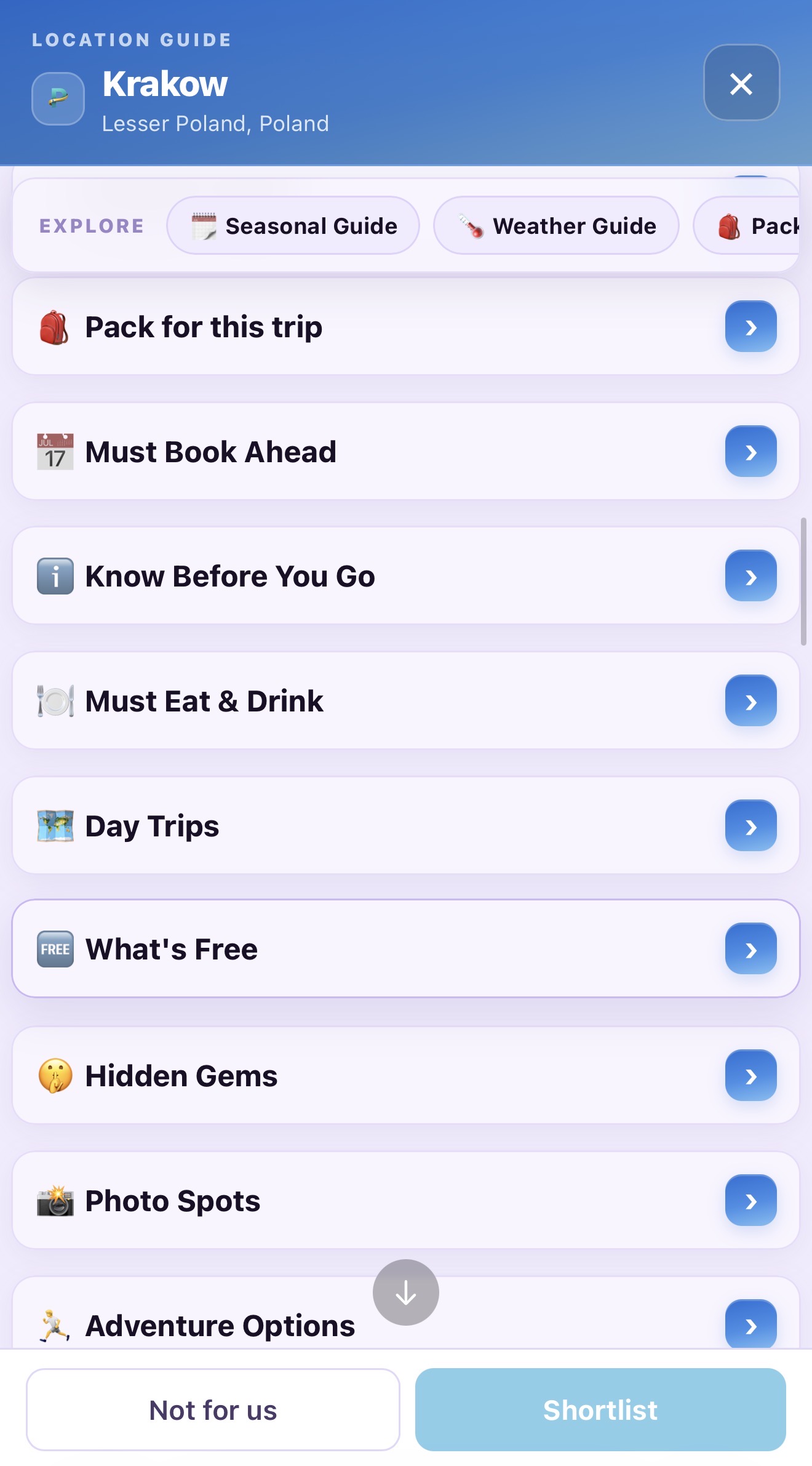 Prinda location guide with seasonal, weather, accessibility and practical travel sections